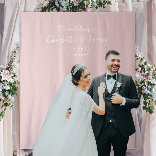 Tenture Fond photo minimaliste de Mariage rose pâle