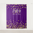 Fond pour 50e anniversaire confetti or violet