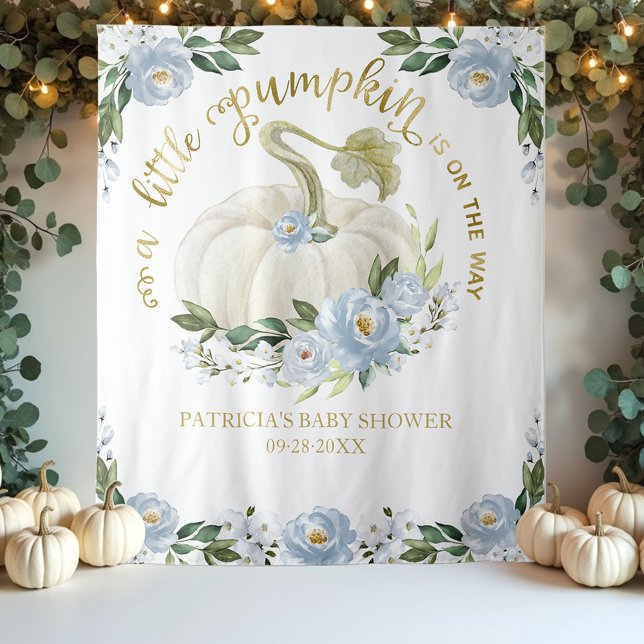 Tenture Fond pour Baby Shower d'automne Un Petit Citrouill (Créateur téléchargé)