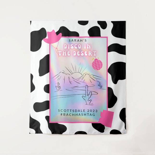 Tenture Fond pour fête de Bach "Disco dans le désert" (Devant)