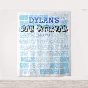 Tenture Fond pour photobooth de Bar Mitzvah avec graffiti 