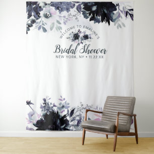 Tenture Fond pour photographie de mariage floral nocturne 