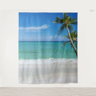 Tenture Fond pour Photomaton de Palmiers de Plage Tropical