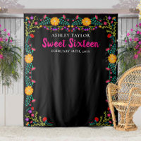 Fond pour Photomaton pour Sweet Sixteen Fleurs Mex