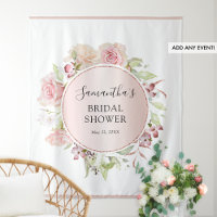 Fond pour photos de Baby Shower Rose avec fleurs p