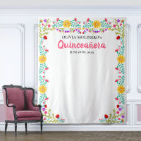 Fond pour photos de fête de Quinceañera avec fleur