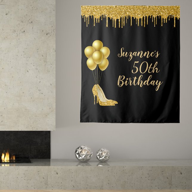 Tenture Fond pour photos Fête 50e anniversaire Paillettes  (Créateur téléchargé)
