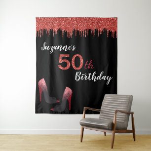 Tenture Fond pour photos Fête 50e anniversaire Paillettes 