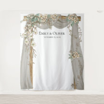 Fond vintage aquarelle fleurs blanches terrestres