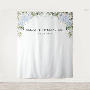 Tenture Fonds de mariage floraux d'hortensia bleue