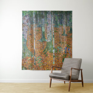 Tenture Forêt de bouleaux Gustav Klimt
