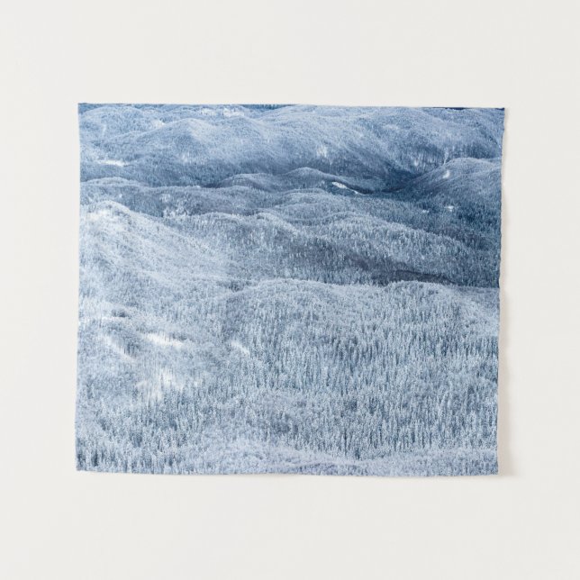 Tenture Forêt d'hiver sous neige profonde (Devant (Horizontal))