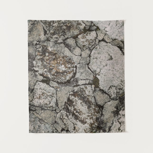 Tenture Fragment de pierre noir et gris (Devant)