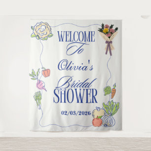 Tenture Frais Sorti du Marché Shower de Mariée Fantaisiste