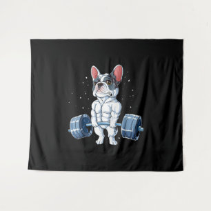 Tenture French Bulldog Poids Funny Deadlift Gym