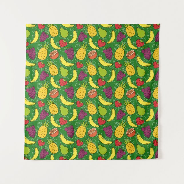 Tenture Fruit motif transparent | motif de surface de frui (Devant)