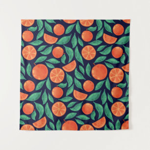 Tenture Fruit orange : Vintage coloré sans fil