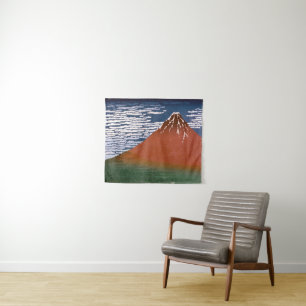 Tenture Fuji rouge, Aka Fujiyama Volcan Katsushika Hokusai