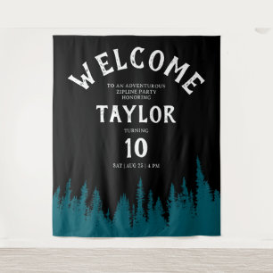 Tenture Fun Black Adventure Zipline Outdoor Forest Party