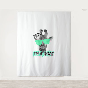 Tenture Funny Giraffe Shirt Moo Je suis une chèvre mignonn