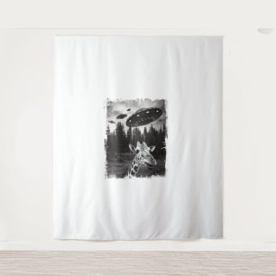 Tenture Funny Giraffe UFO Zoo animal Weird meme Graphisme