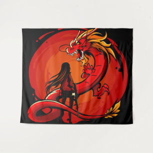 Tenture Furie du Dragon Céleste