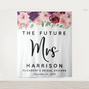Tenture Futur Mme Burgundy Fête des mariées Florale sur me
