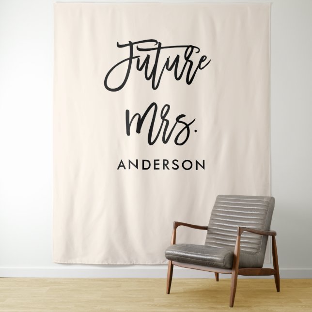 Tenture Future Mrs Bridal Shower Backdrop Photo Booth  (En situation)