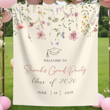 Garden Themed Graduation Photo Backdrop Custom Gar