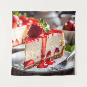 Tenture Gâteau au fromage aux fraises