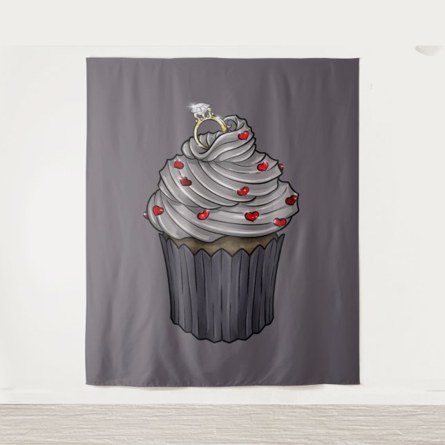 Tenture Gâteau Cupcake de Proposition Sucrée (Devant)