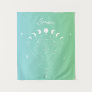 Tenture Gemini zodiaque horoscope étoile dégradé