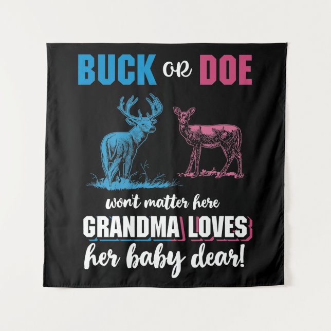 Tenture Genre Reveillez Buck ou Doe Party Grand-mère (Devant)