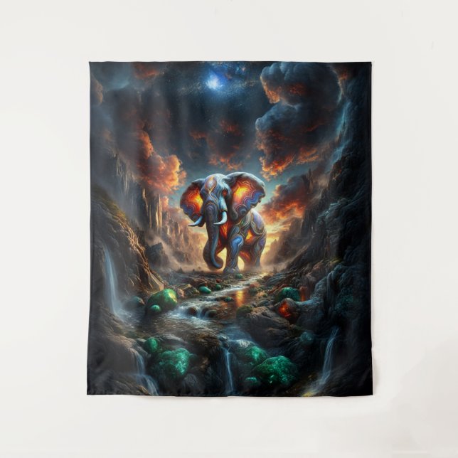 Tenture Geode Elephant 01 (Devant)