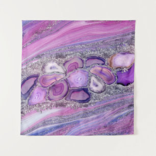 Tenture Geodes cristal Flow - violet et violet