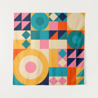 Tenture Géométrie minimaliste : affiche d'illustration Vin