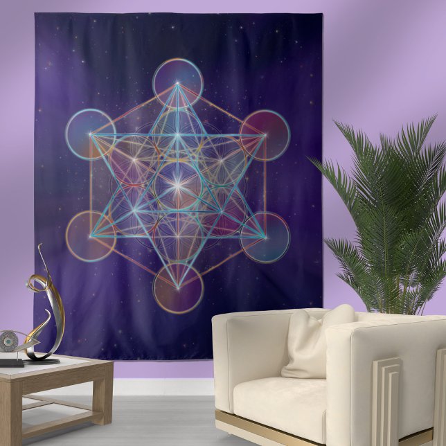 Tenture Géométrie sacrée du cube de Metatron (Créateur téléchargé)