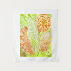 Tenture Gerbera et Aspidistra elatior,