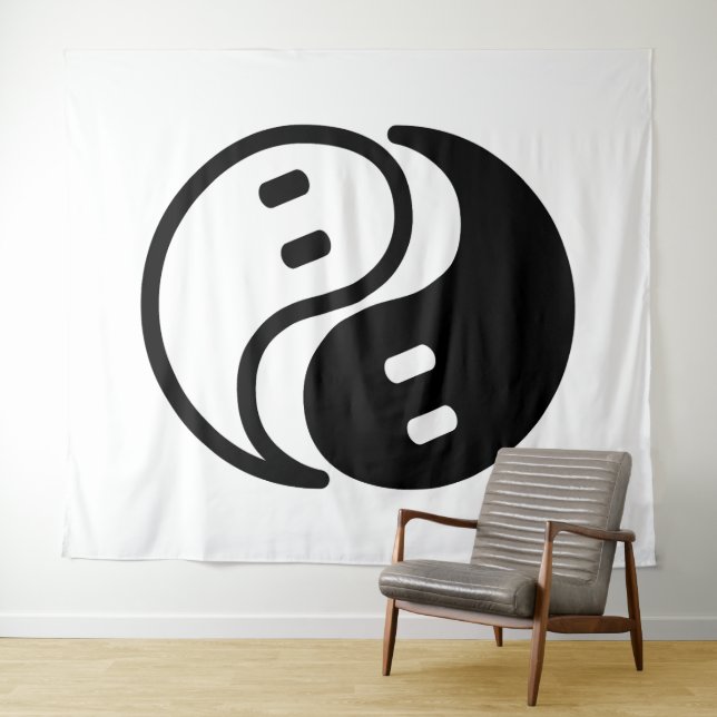 Tenture Ghost Yin Yang (En situation (horizontale))