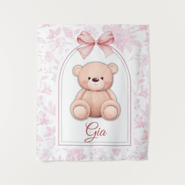 Tenture Gia | Conception personnalisée d'ours en peluche r (Devant)