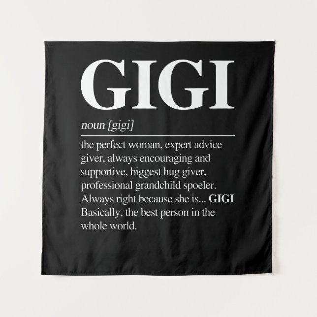 Tenture Gigi Définition Grandma Fête des mères Cadeaux Fem (Devant)