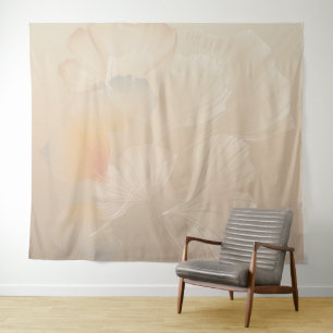 Tenture Ginkgo Biloba Botanique Abstrait Graphic Art Blush