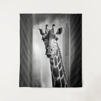 Tenture Giraffe dans une cityscape