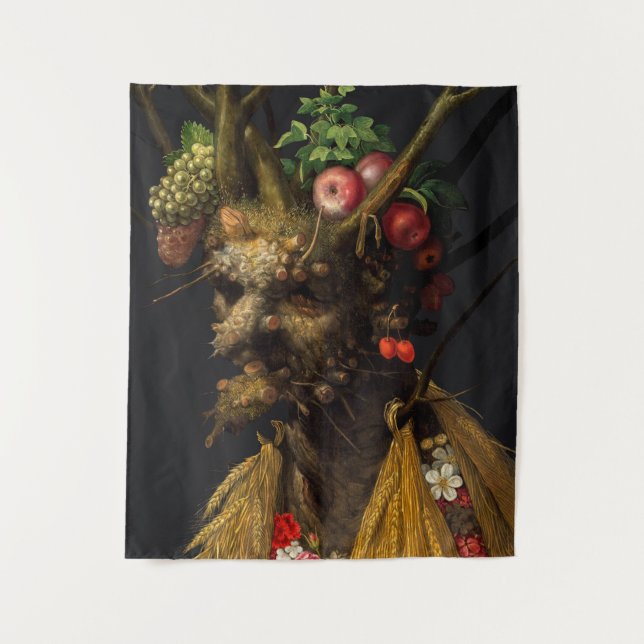 Tenture Giuseppe Arcimboldo - Quatre saisons en une tête (Devant)