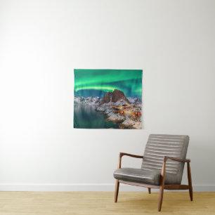 Tenture Glace et neige   Northern Lights, Norvège