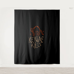 Tenture Glace Neuf Tueurs - Halloween en encre Chat
