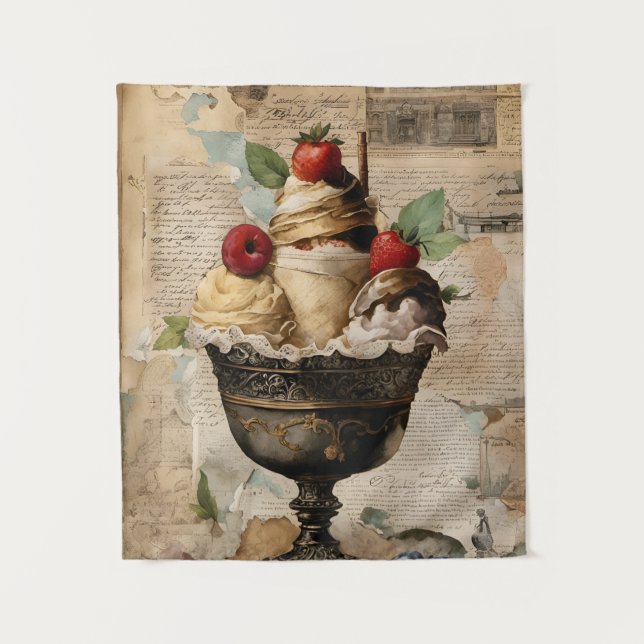 Tenture Glace Sundae Collage (Devant)