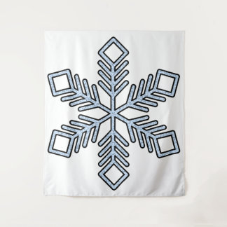 Tenture Glitter Snowflake - Baby Blue Branches
