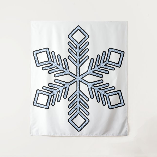 Tenture Glitter Snowflake - Baby Blue Branches (Devant)