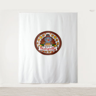 Tenture Gnome de Thanksgiving mignon avec Turquie Illustra